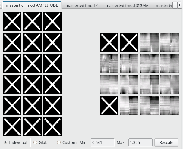 a screenshot of the tabs created by the fits_multiext type