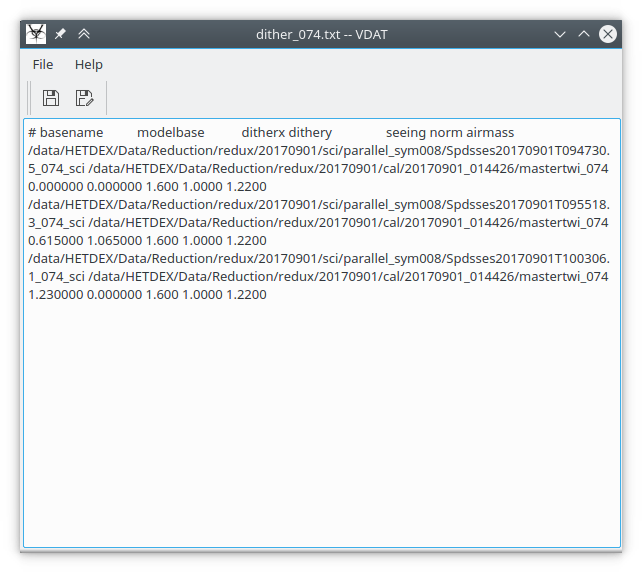 text file viewer window